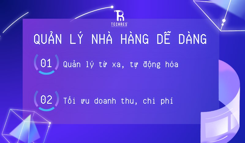 Phần Mềm Quản Lý Nhà Hàng Miễn Phí Techres