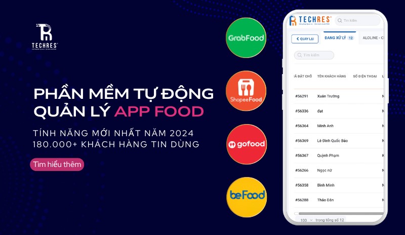 Phần Mềm Tự Động Quản Lý App Food